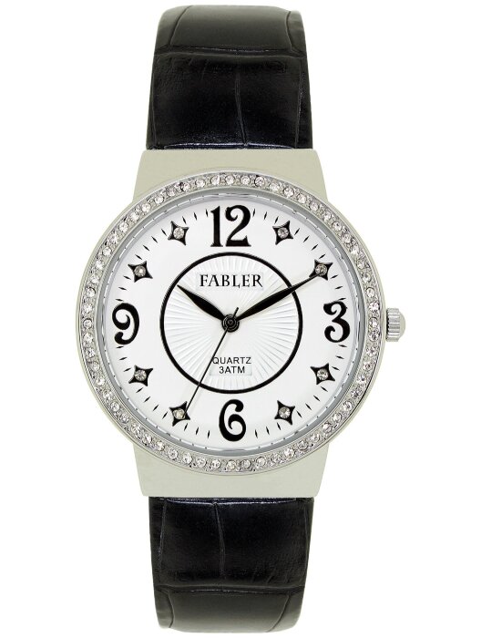 Наручные часы FABLER FL-500570-1 (бел.) кам. черный рем