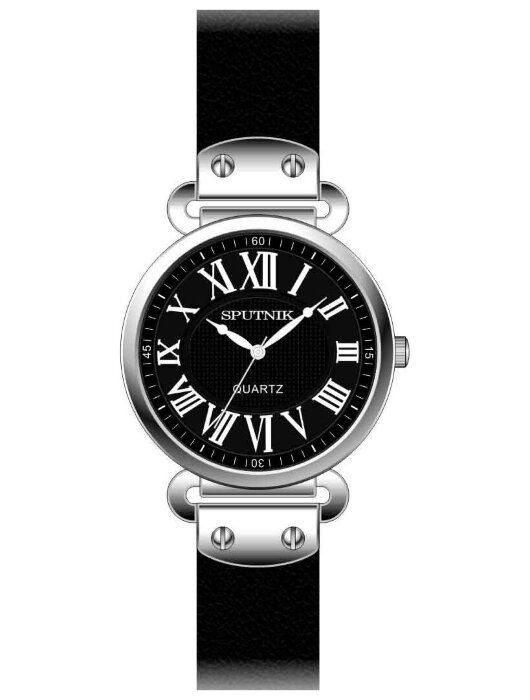 Наручные часы Спутник Л-200362-1 (черн.) черный рем