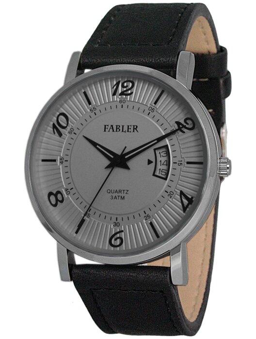 Наручные часы FABLER FM-710020-1 (сталь) 1 календарь,кож.рем
