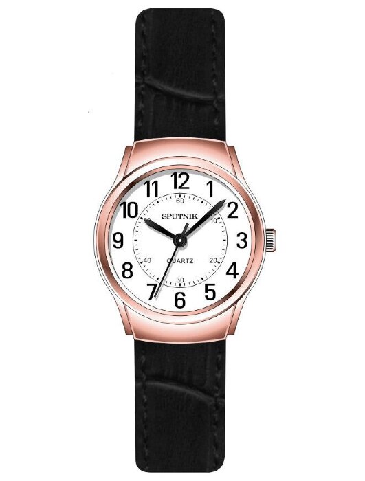 Наручные часы Спутник Л-201110-8 (бел.) черный рем