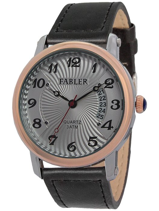 Наручные часы FABLER FM-710100-6 (сталь) 1 кален-рь,кож.рем