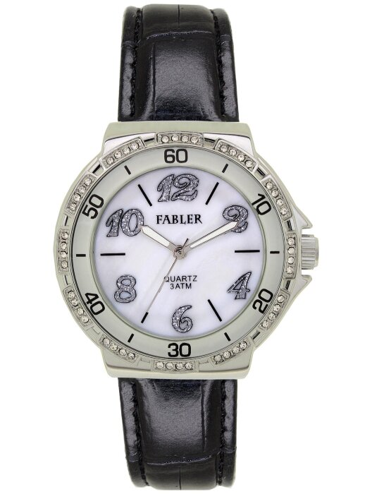 Наручные часы FABLER FL-500360-1.4 (перл.) кам.черный рем