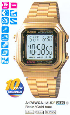 Наручные часы CASIO A178WGA-1A