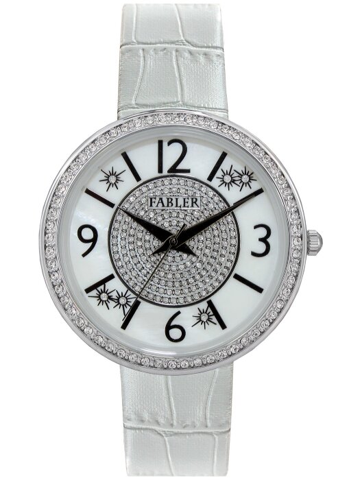 Наручные часы FABLER FL-500581-1 (перл.) кам. белый рем