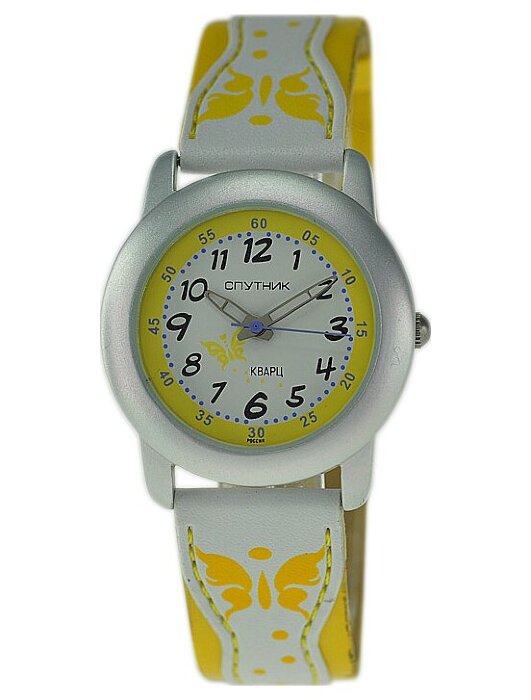Наручные часы Спутник 1619B-1 (желт.+бел.)