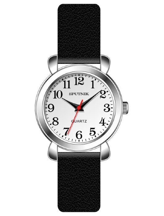 Наручные часы Спутник Л-201140-1 (сталь) черный рем