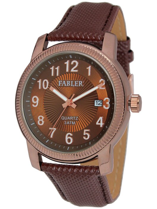 Наручные часы FABLER FM-710140-8 (корич.) 1 кален-рь,кож.рем