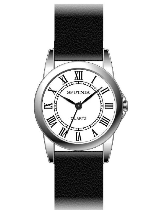 Наручные часы Спутник Л-200611-1 (бел.) черный рем