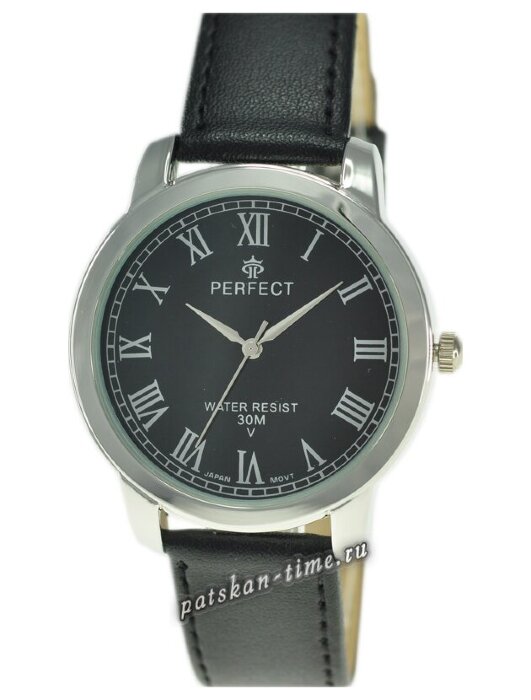 Наручные часы PERFECT 184-1 черные рем-XL