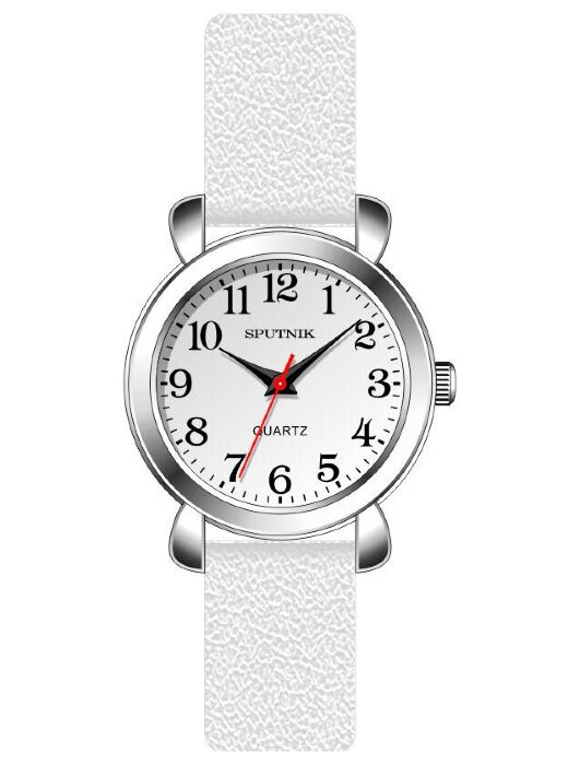 Наручные часы Спутник Л-201140-1 (сталь) белый рем