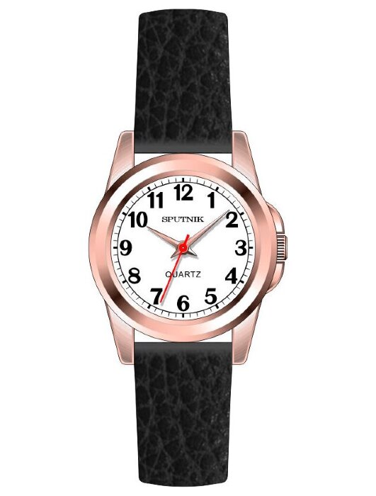 Наручные часы Спутник Л-200930-8 (бел.) черный рем