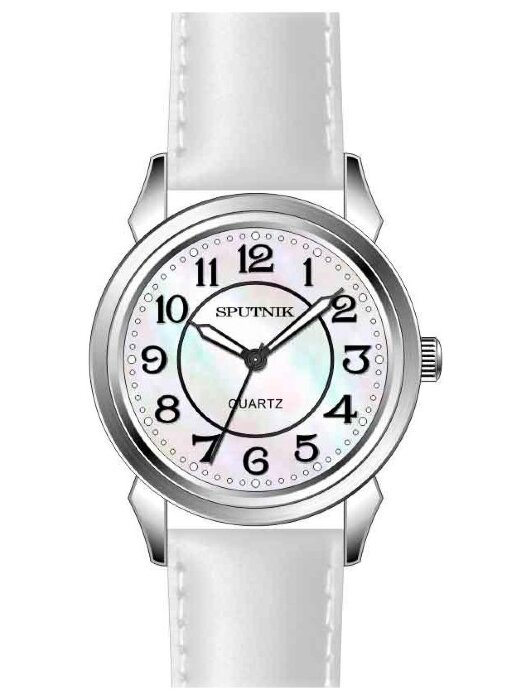Наручные часы Спутник Л-200740-1 (перл.) белый рем
