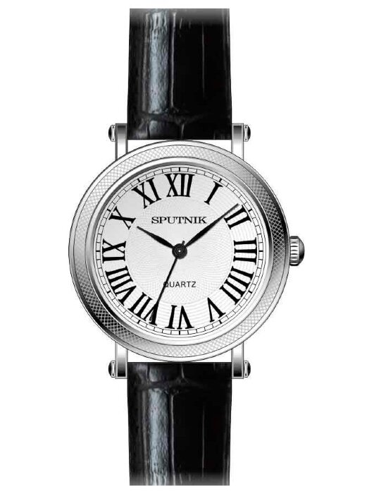 Наручные часы Спутник Л-200641-1 (сталь) черный рем