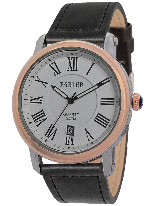 Наручные часы FABLER FM-710101-6 (бел.) 1 кален-рь,кож.рем