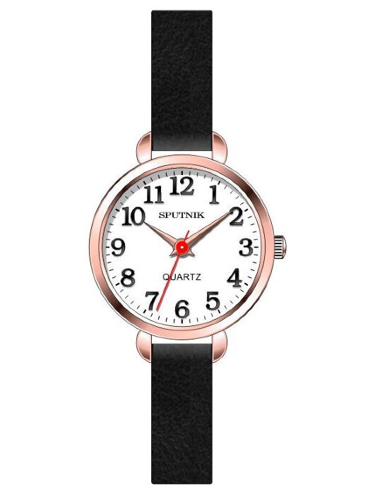 Наручные часы Спутник Л-201180-8 (бел.) черный рем