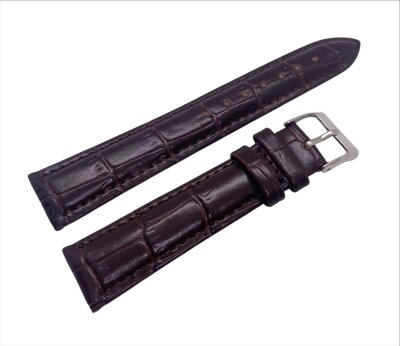 9.Ремешки NAGATA Коричневый КРОКО 17 24мм