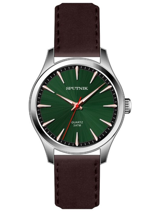 Наручные часы Спутник М-858362 Н -1 (зелен.)кож.рем