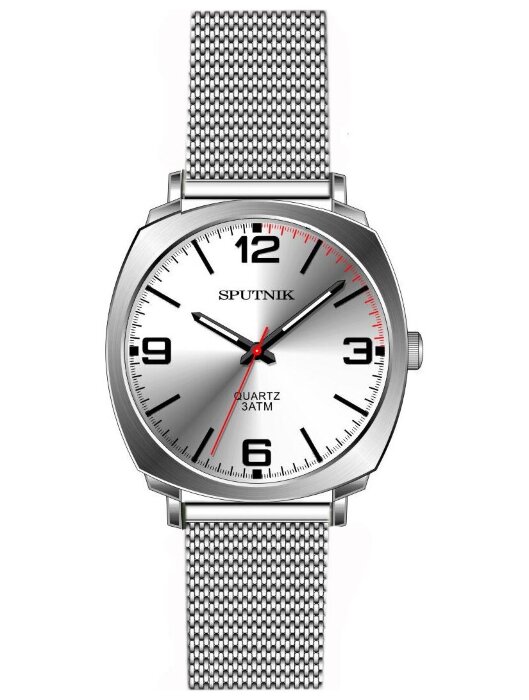 Наручные часы Спутник М-858451 Н-1 (сталь,черн.оф) браслет