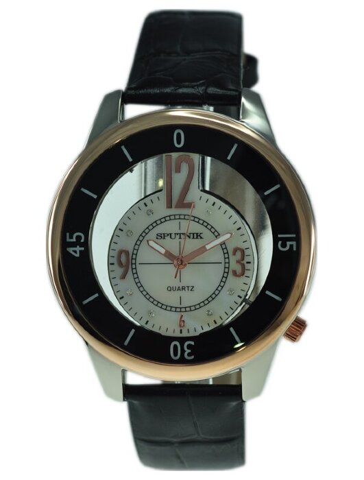 Наручные часы Спутник Л-300112-6.3 (перл.) черный рем