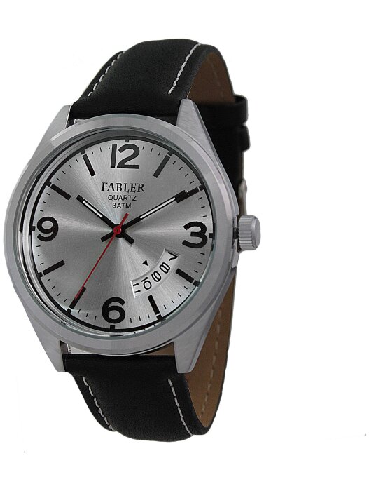 Наручные часы FABLER FM-710001-1 (сталь) 1 календарь,кож.рем
