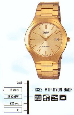 Наручные часы CASIO MTP-1170N-9A