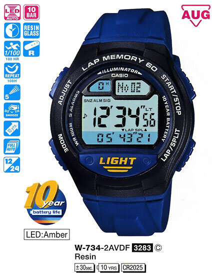 Наручные часы CASIO W-734-2A