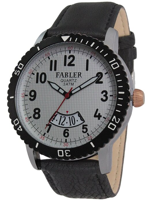 Наручные часы FABLER FM-710230-1.3 (сталь,кран.оформ.) 1 кален-рь,кож.рем