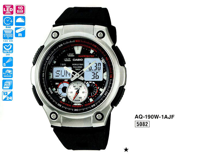 Наручные часы CASIO AQ-190W-1A