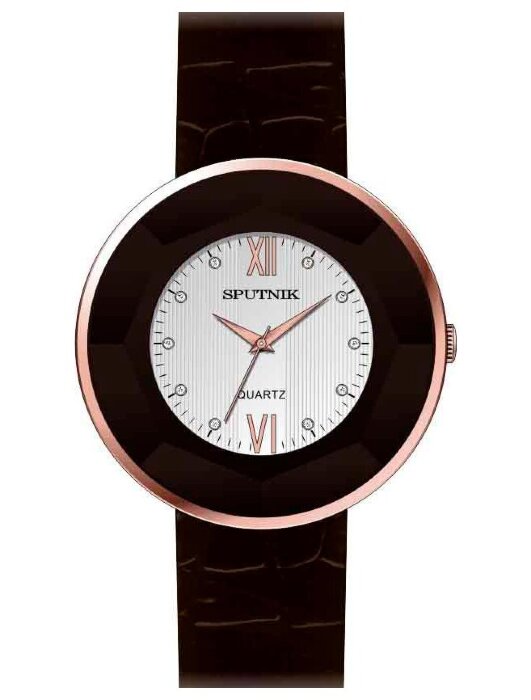 Наручные часы Спутник Л-300260-8.3 (сталь) коричневый рем