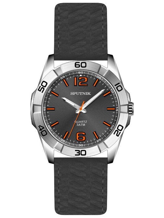 Наручные часы Спутник М-858411 Н-1 (серый)кож.рем