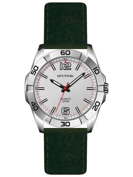 Наручные часы Спутник М-858411 Н-1 (сталь)кож.рем