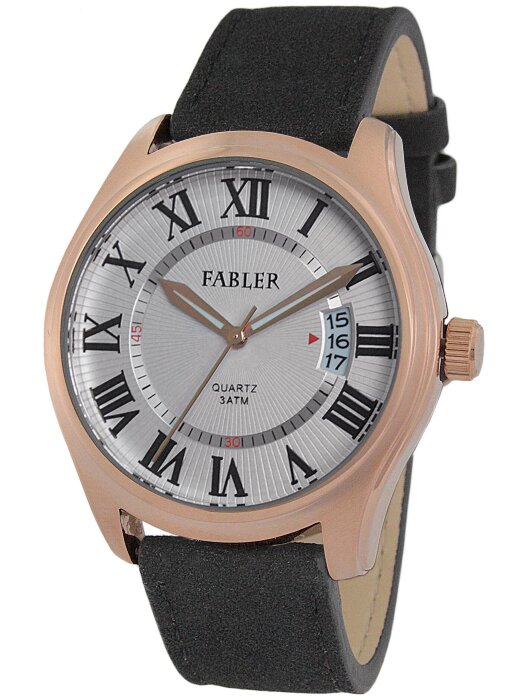 Наручные часы FABLER FM-710281-8(сталь) 1 календарь,кож.рем