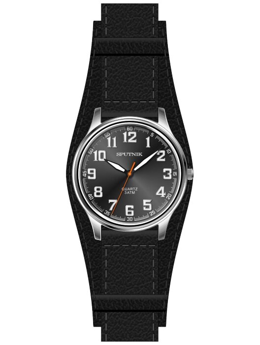 Наручные часы Спутник М-858301 Н-1 (серый)кож.рем