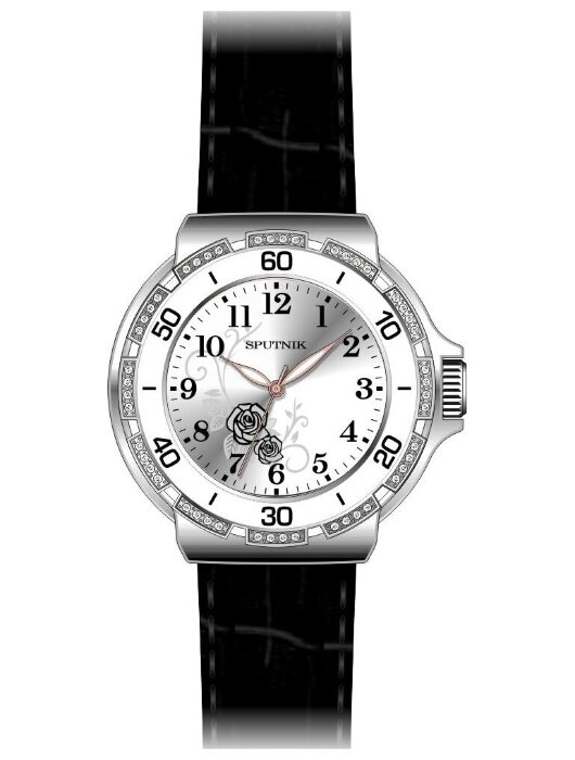 Наручные часы Спутник Л-201070-1.4 (сталь) черный рем