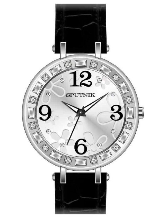 Наручные часы Спутник Л-300222-1 (сталь) черный рем