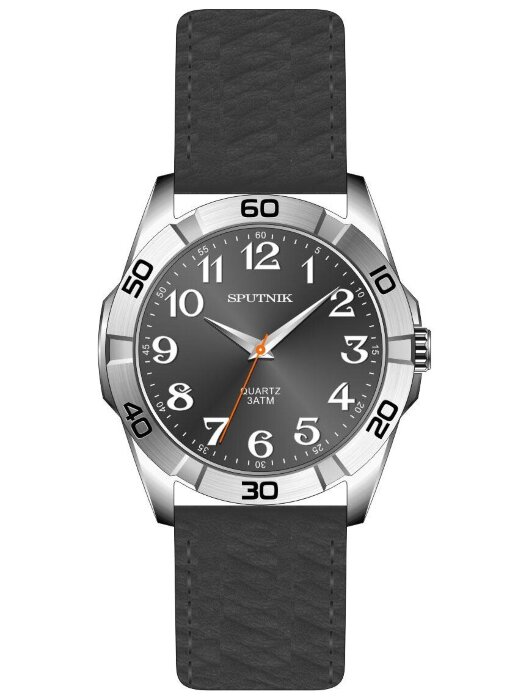 Наручные часы Спутник М-858410 Н-1 (серый)кож.рем
