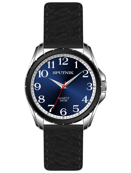 Наручные часы Спутник М-858420 Н-1.3 (синий)кож.рем