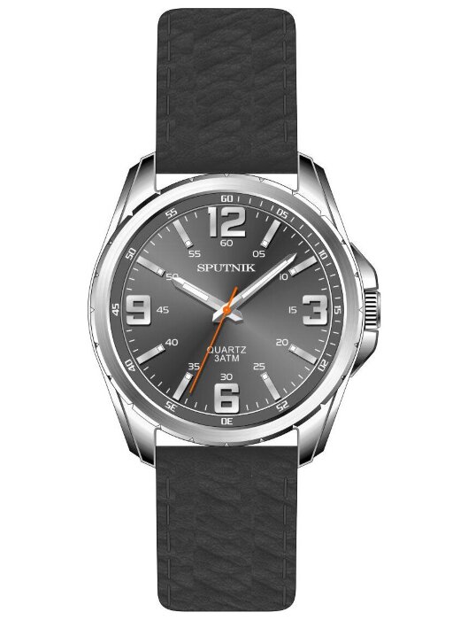 Наручные часы Спутник М-858421 Н-1 (серый)кож.рем