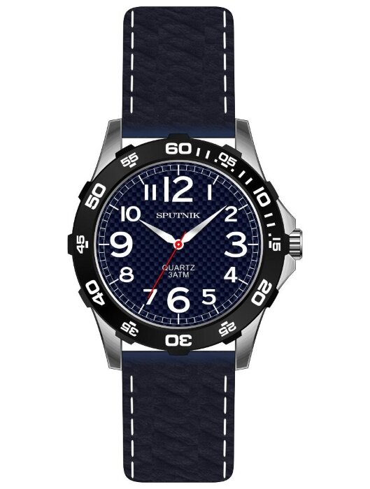Наручные часы Спутник М-858430 Н-1.3 (синий)кож.рем