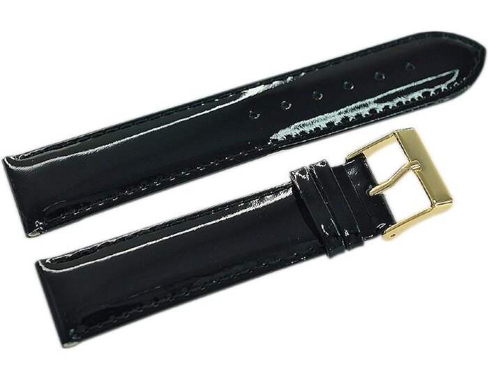 Ремешки LeVeL эконом 22-05-02 М чёрный2 лак