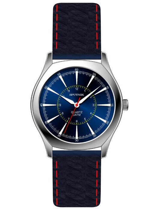 Наручные часы Спутник М-858461 Н-1 (синий)кож.рем