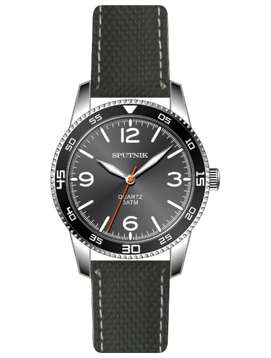 Наручные часы Спутник М-858481 Н-1.3 (серый)кож.рем