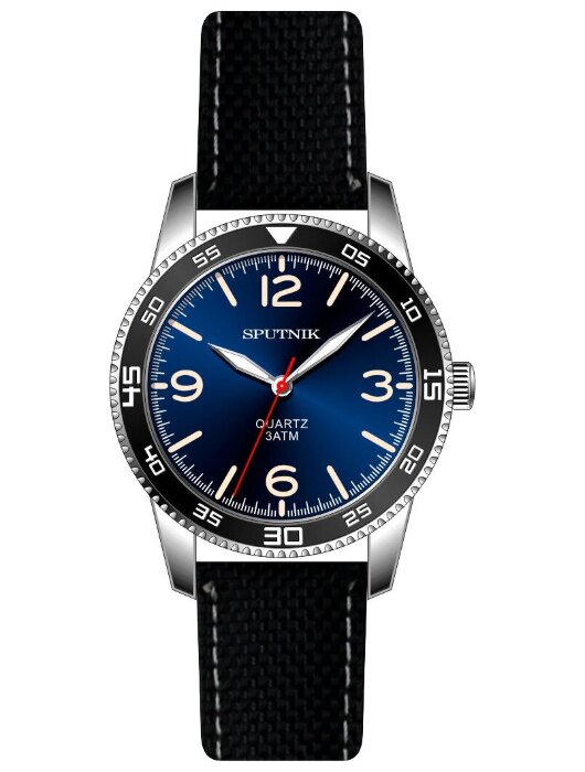 Наручные часы Спутник М-858481 Н-1.3 (синий)кож.рем