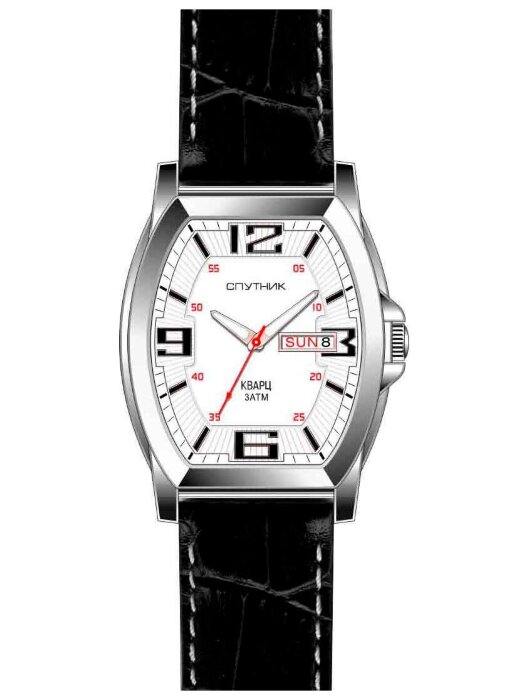 Наручные часы Спутник М-400261-1 (бел.) дв. календ.кож.рем