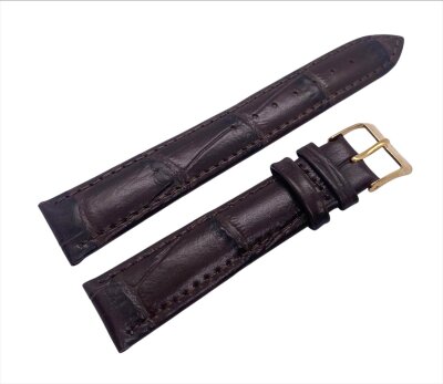 Ремешки NAGATA Коричневый КРОКО 16 18мм