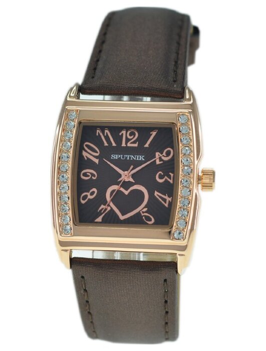 Наручные часы Спутник Л-300400-8 (корич.) кам,коричневый рем