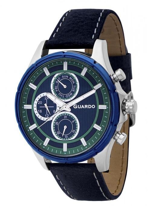 Наручные часы GUARDO Premium 11173-7 синий+зелёный