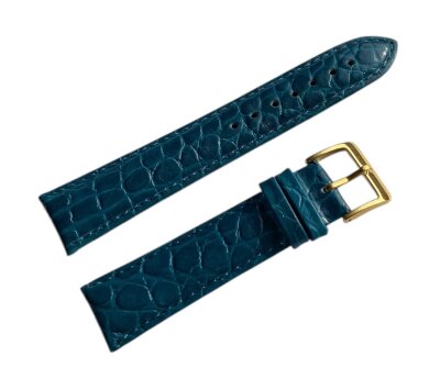 Ремешки NAGATA Темно-бирюзовый КРОКО 22мм