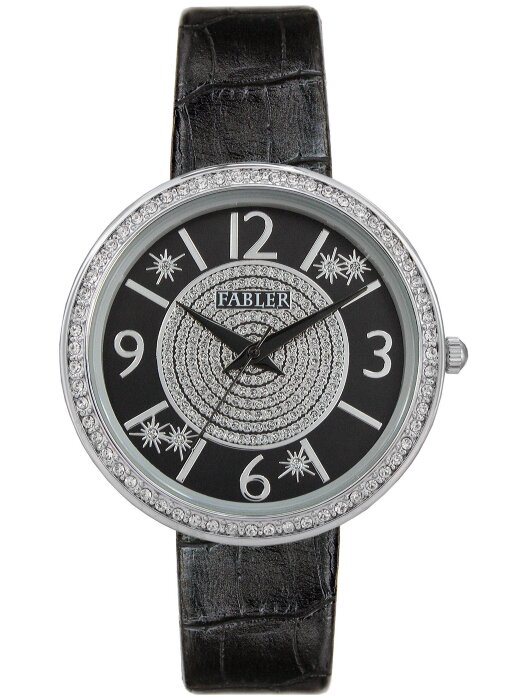 Наручные часы FABLER FL-500581-1 (черн.) кам. черный рем