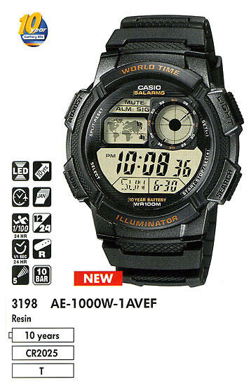 Наручные часы CASIO AE-1000W-1A